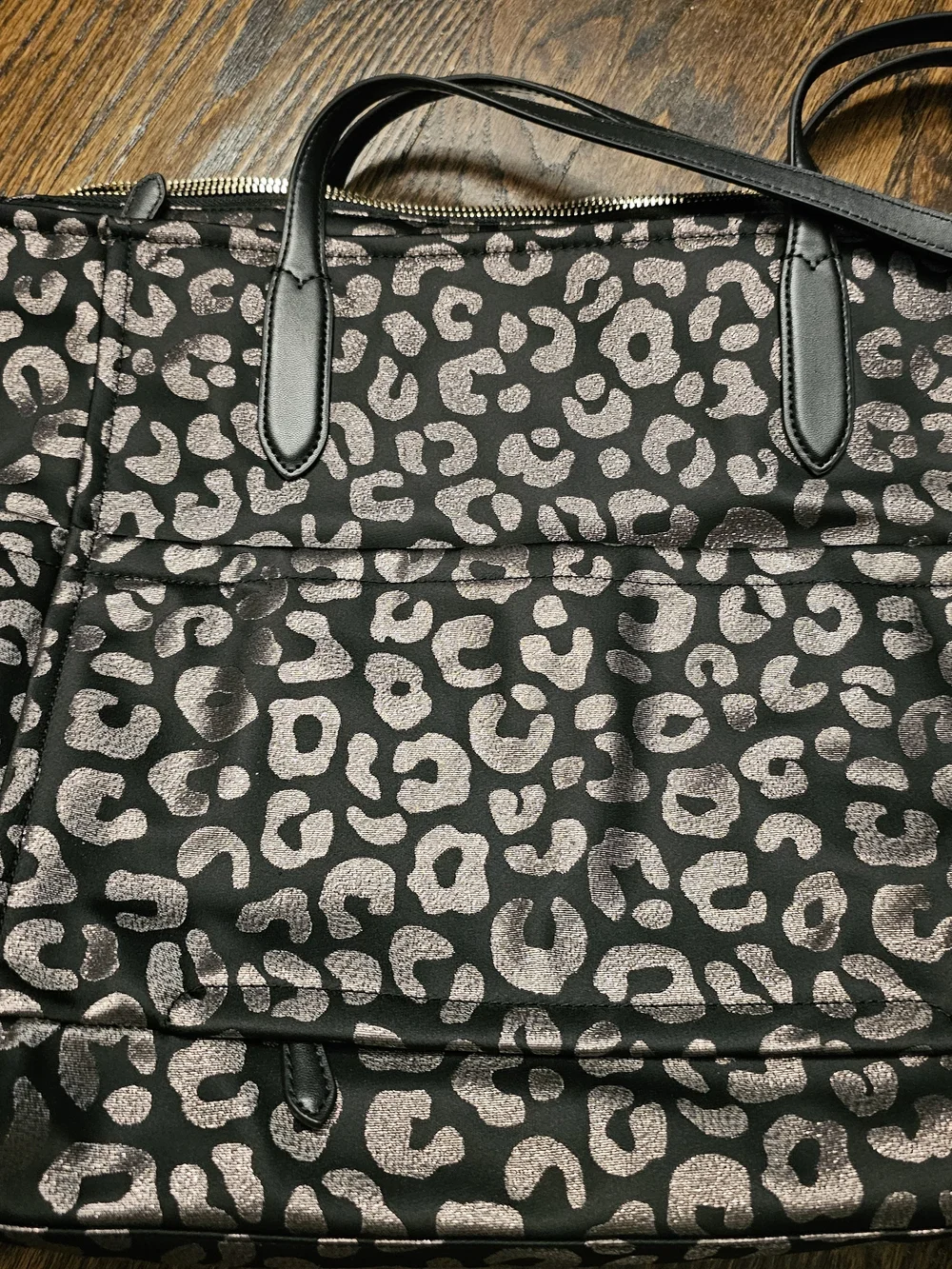 Kate Spade New York Metallic Leopard Large Tote Bag NWOT
